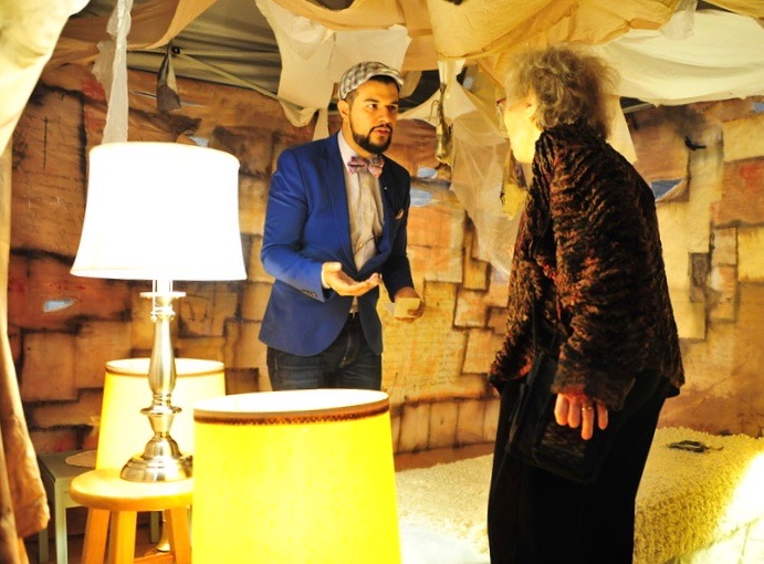 Jonatas Chimen and Harriet Bograd In the Tent